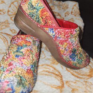 Sanita Multicolored Clogs Nurse shoes Size 8